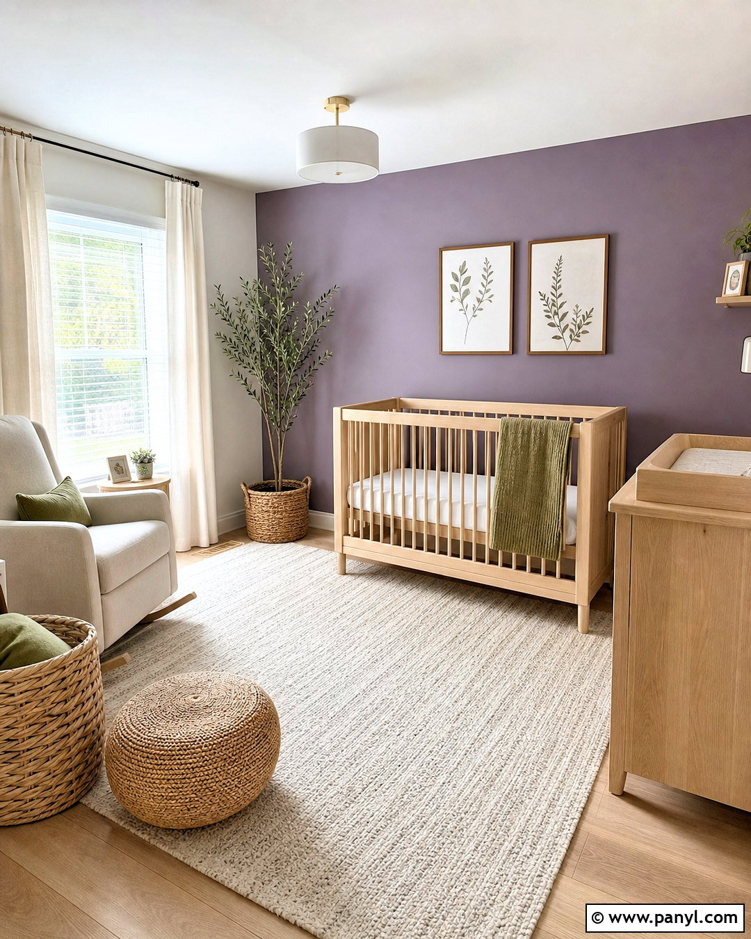 Purple Accent Wall Nursery - 20 purple accent wall ideas