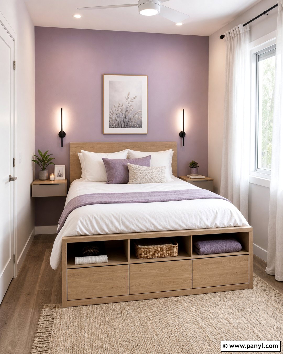Purple Accent Wall Small Bedroom - 20 How To Style A Purple Accent Wall Ideas