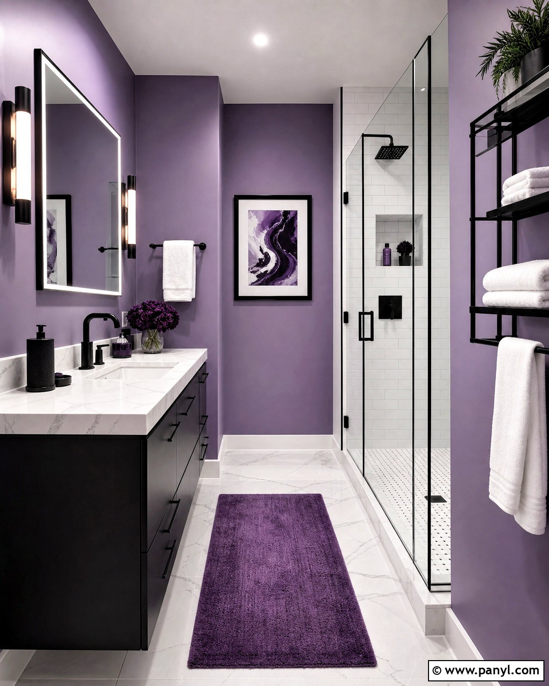 Purple And Black Bathroom - 20 purple bathroom ideas