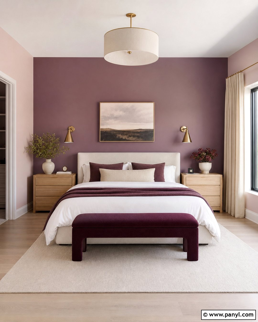 Purple And Blush Bedroom Walls - 25 Purple Room Wall Ideas