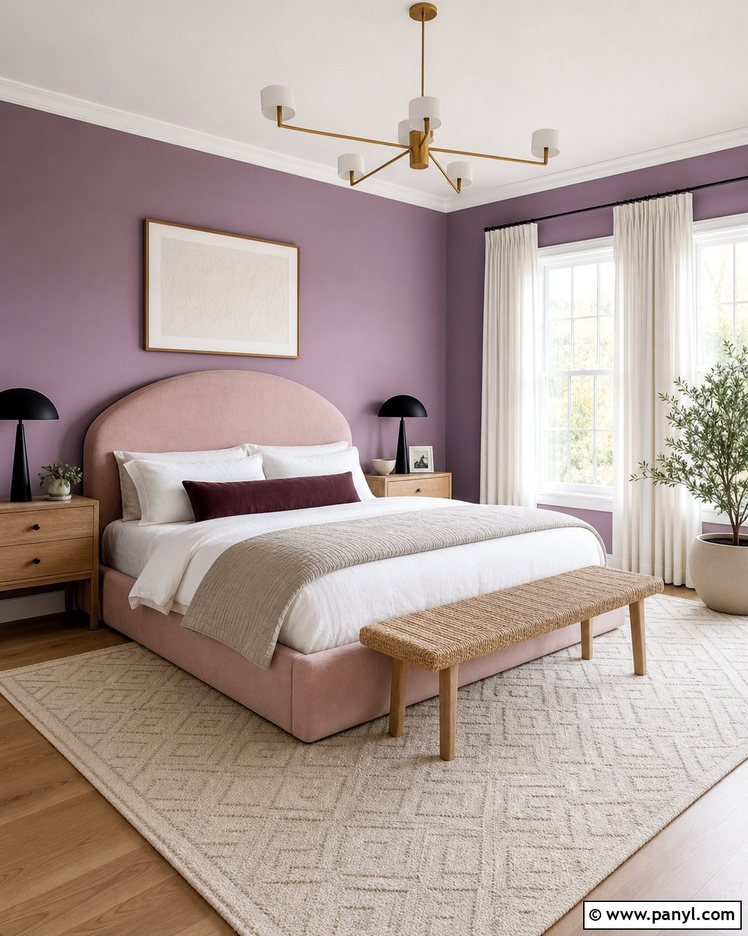 Purple And Blush Pink Bedroom Walls - 35 Purple Wall Color Ideas