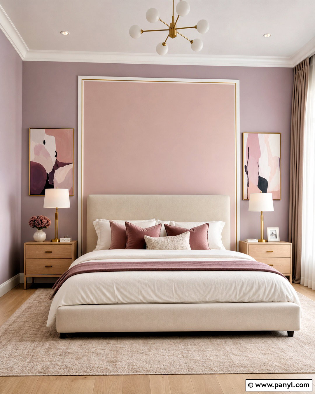 Purple And Blush Pink Bedroom - 20 purple wall painting ideas bedroom ideas
