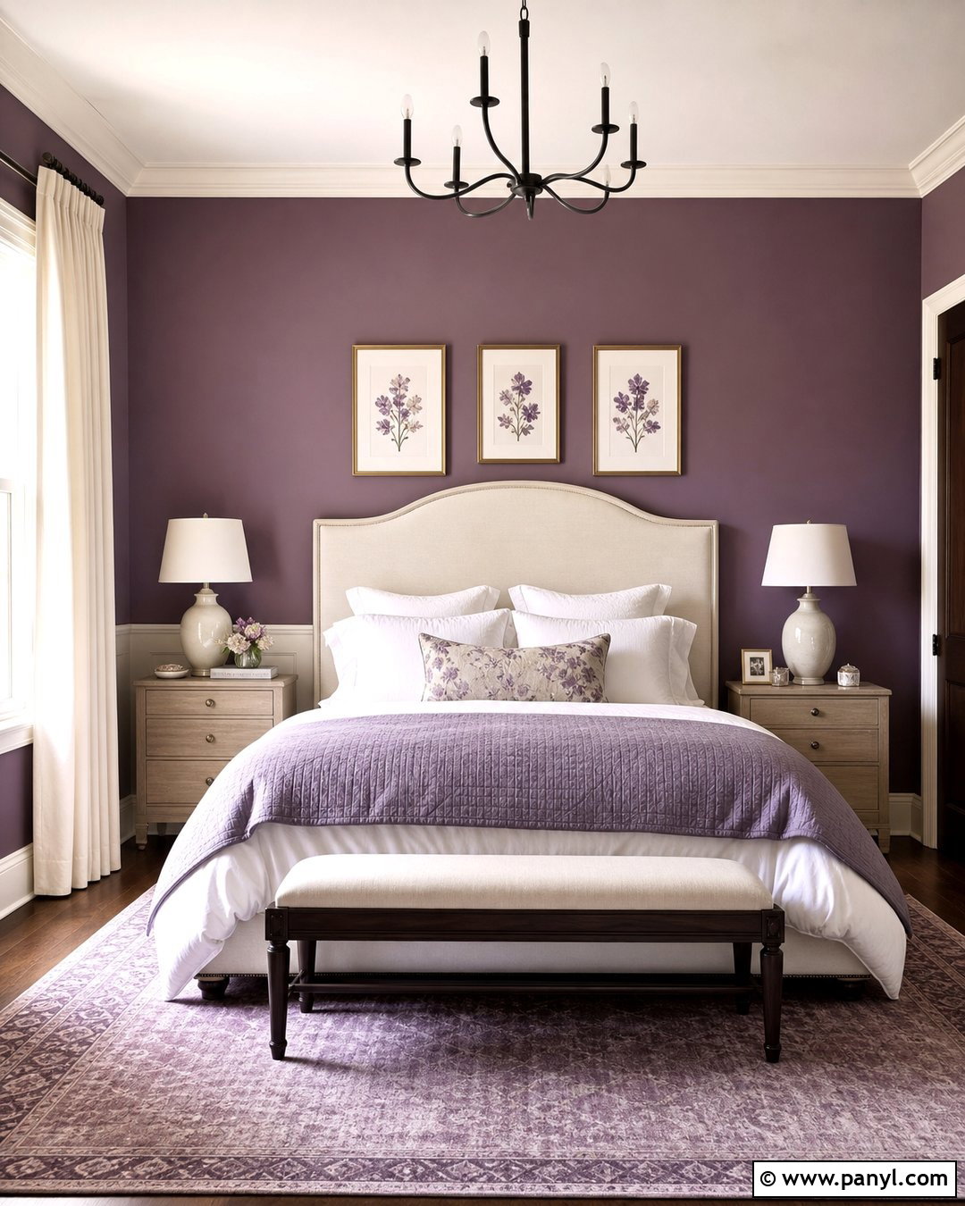 Purple And Cream Bedroom Walls - 35 Purple Wall Color Ideas