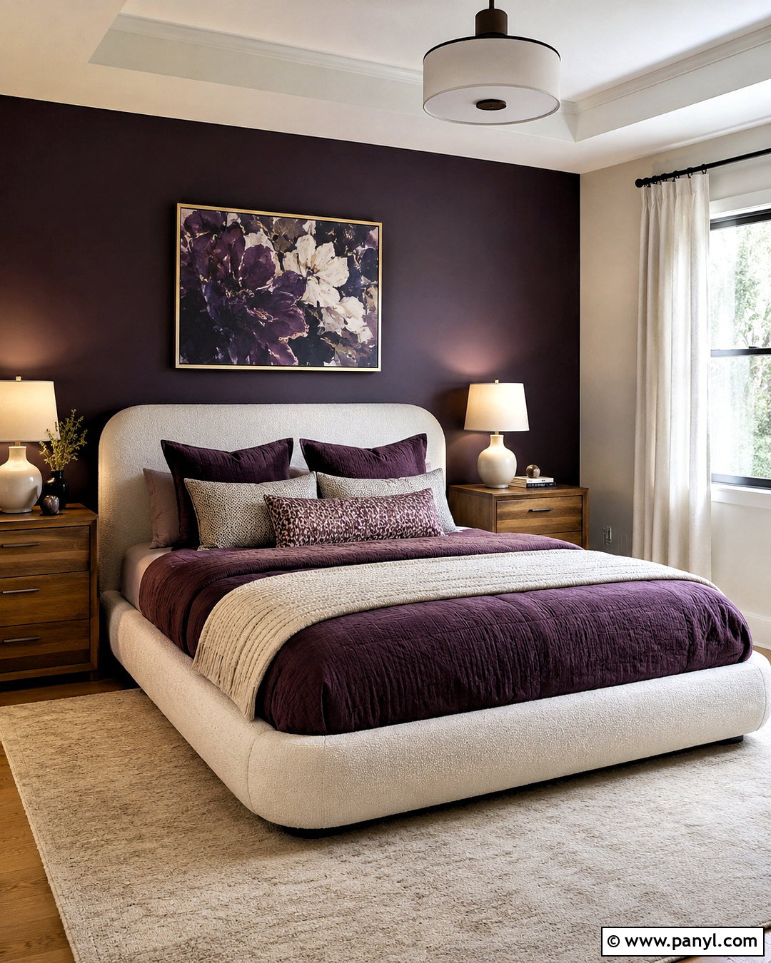 Purple And Cream Bedroom - 20 moody purple bedroom ideas