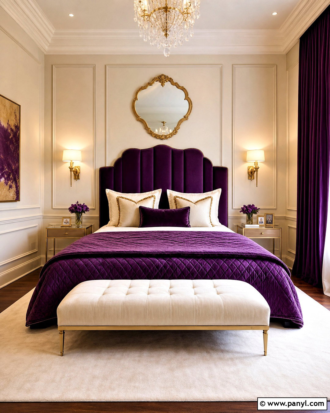 Purple And Gold Bedroom - 20 purple bedroom aesthetic ideas