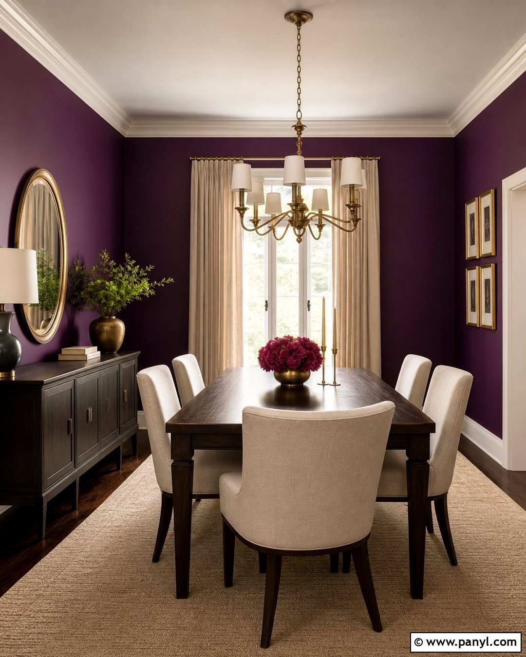 Purple And Gold Dining Room Walls - 35 Purple Wall Color Ideas