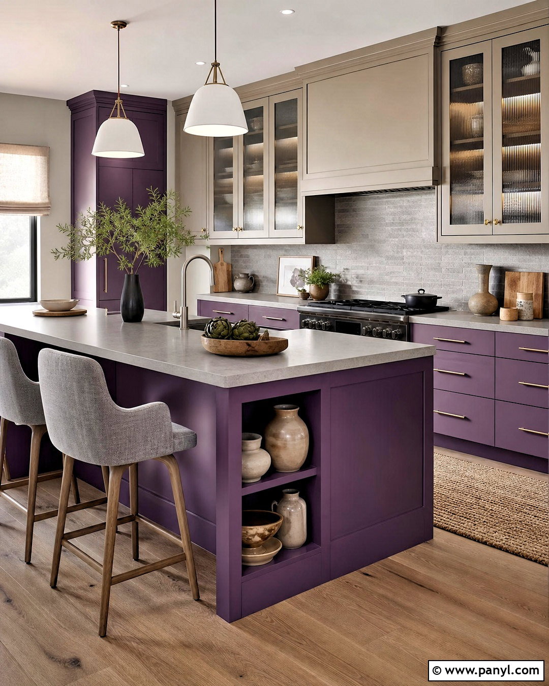 Purple And Gray Kitchen - 20 purple kitchen ideas