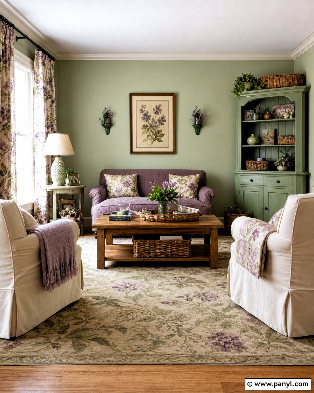 Purple And Green Cottage Living Room - 20 purple and green living room ideas