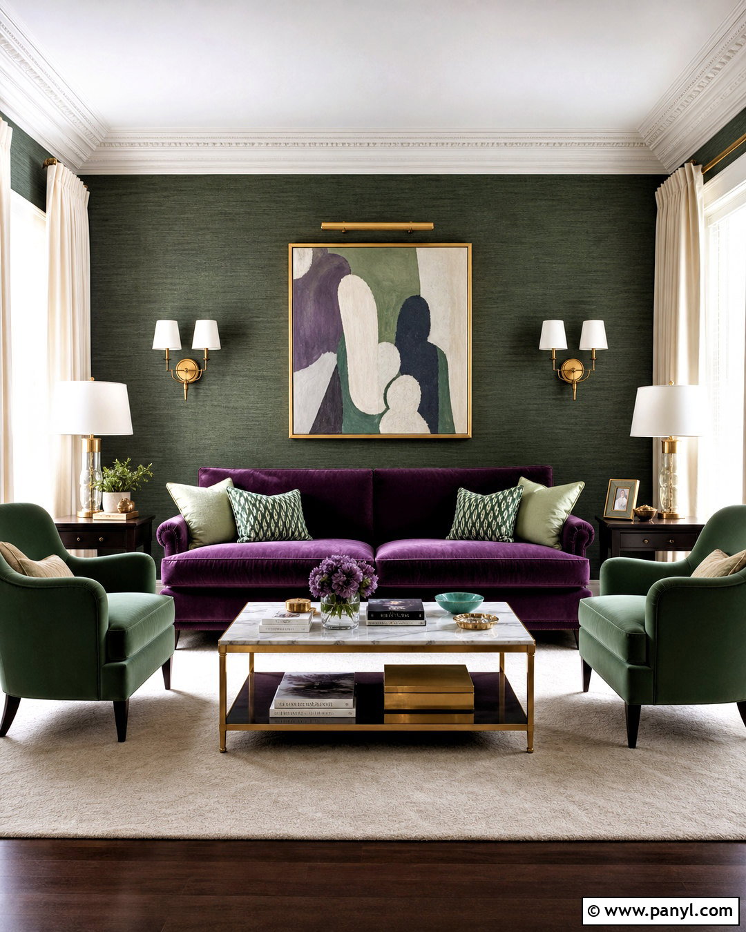 20 Purple and Green Living Room Ideas for Fresh, Bold Style