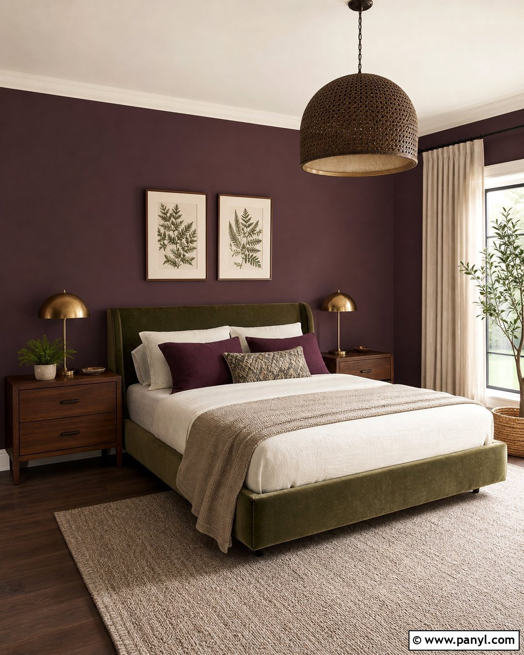 Purple And Green Wall Bedroom - 35 Purple Wall Room Ideas