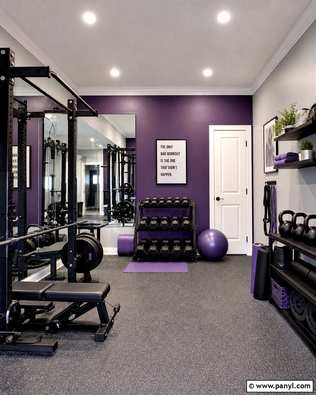 Purple And Light Gray Gym Color Scheme - 20 gym color scheme ideas