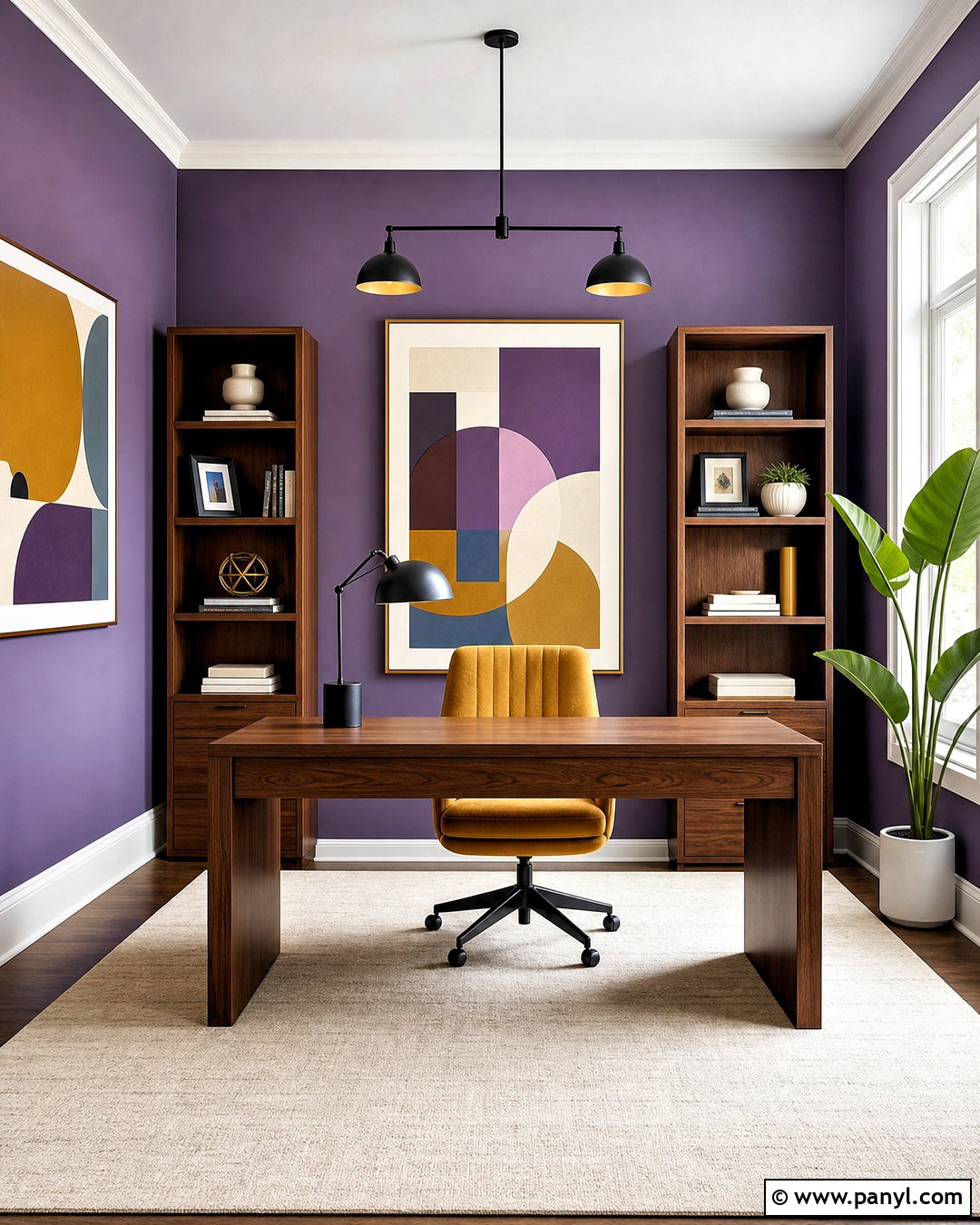 20 Purple Office Paint Ideas for a Focused, Stylish Space