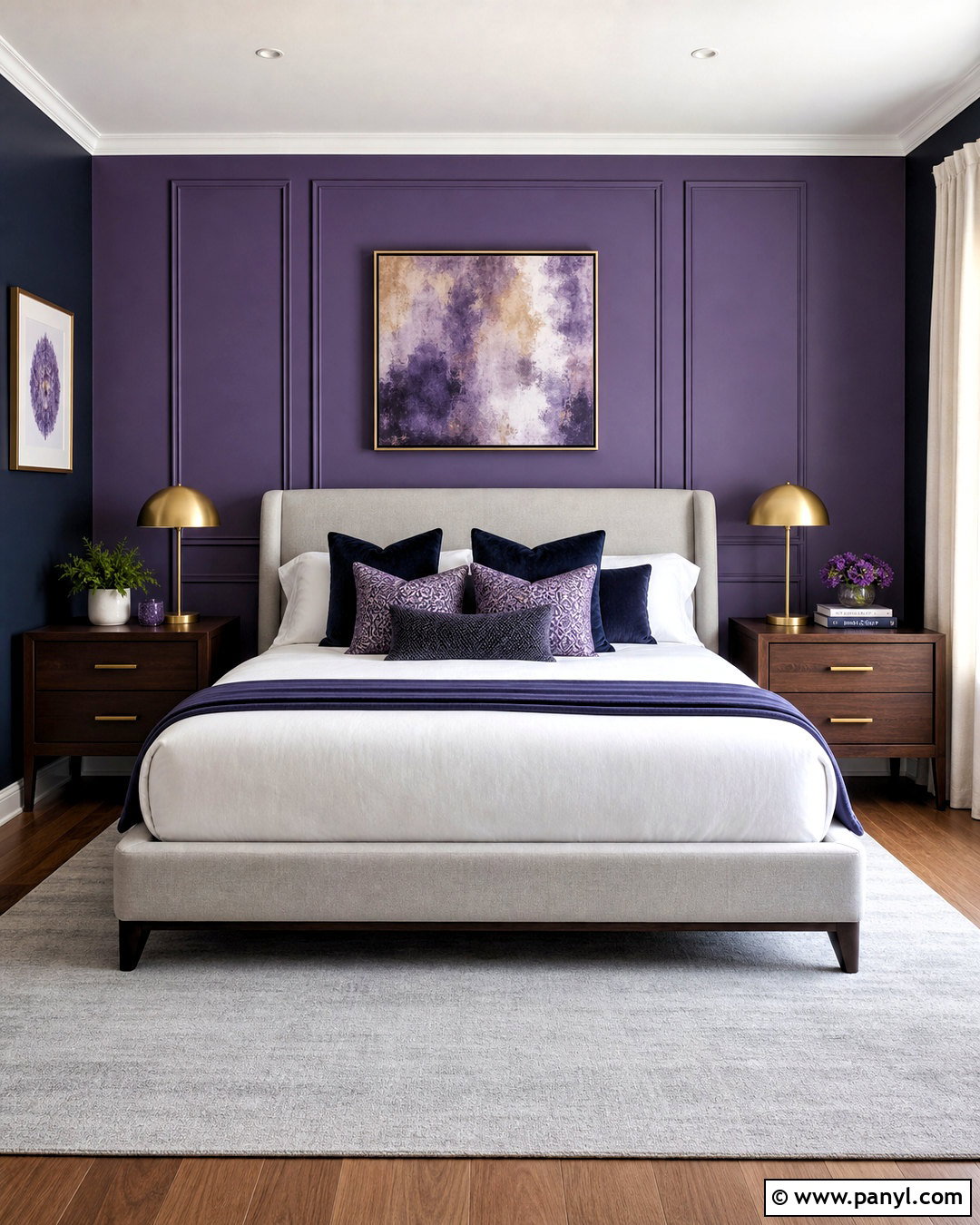 Purple And Navy Bedroom Walls - 20 purple wall painting ideas bedroom ideas