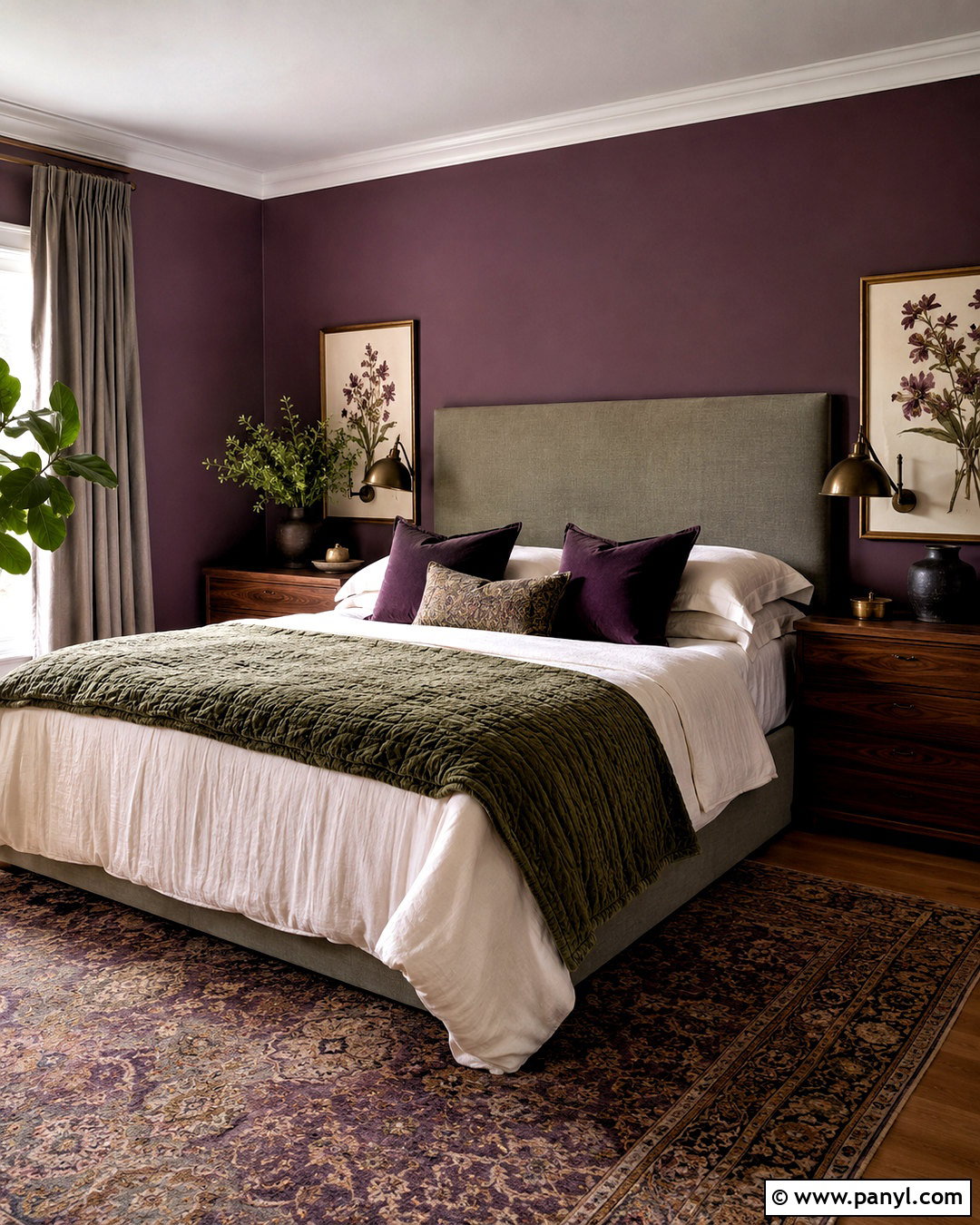 Purple And Sage Green Bedroom - 20 moody purple bedroom ideas