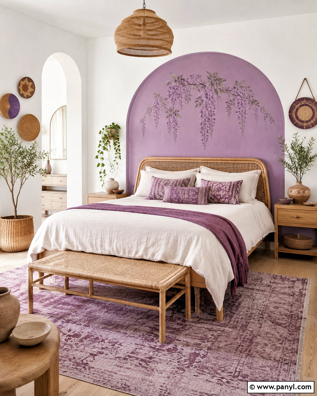 Purple And White Boho Bedroom - 20 purple and white room ideas