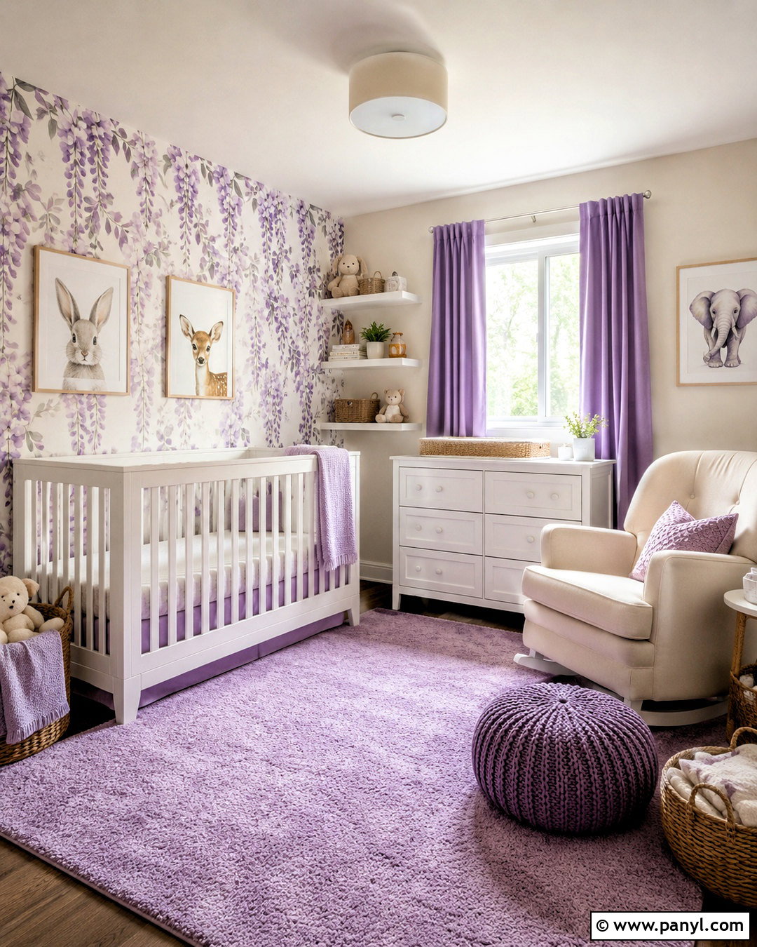 Purple And White Nursery - 20 purple and white room ideas