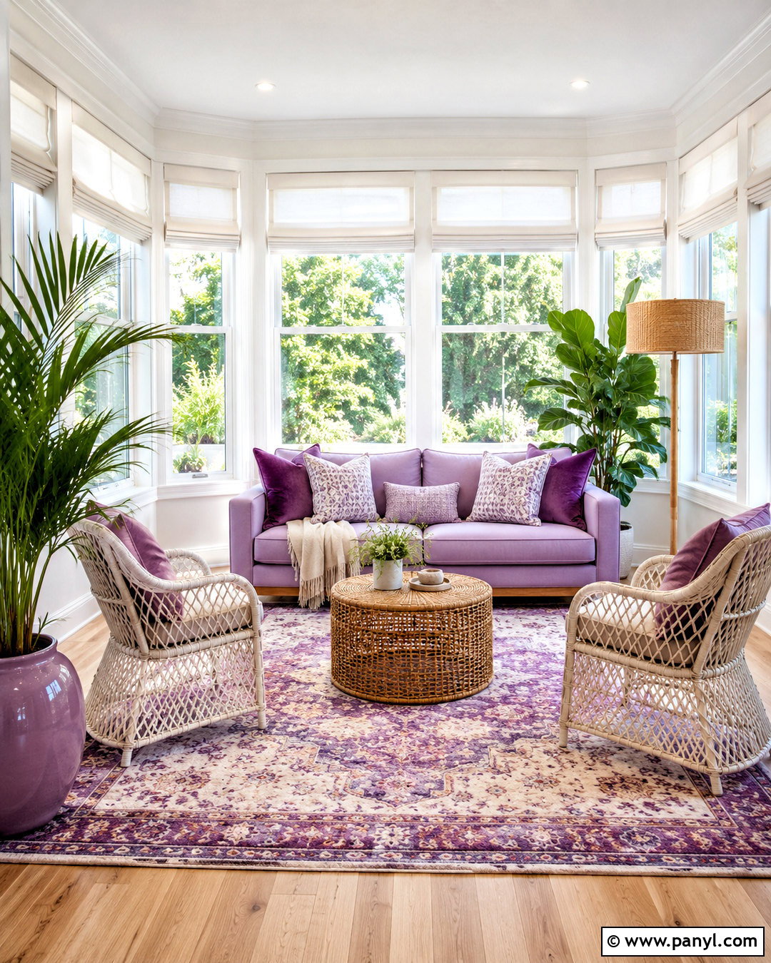 Purple And White Sunroom - 20 purple and white room ideas
