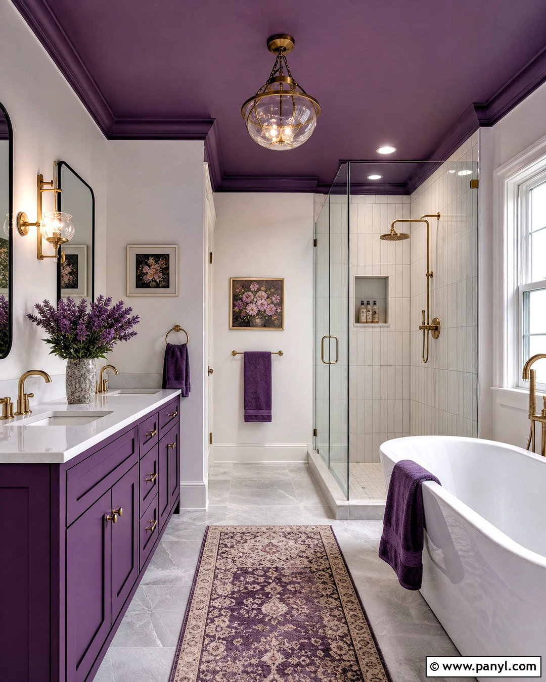 Purple Bathroom Ceiling - 20 purple bathroom ideas
