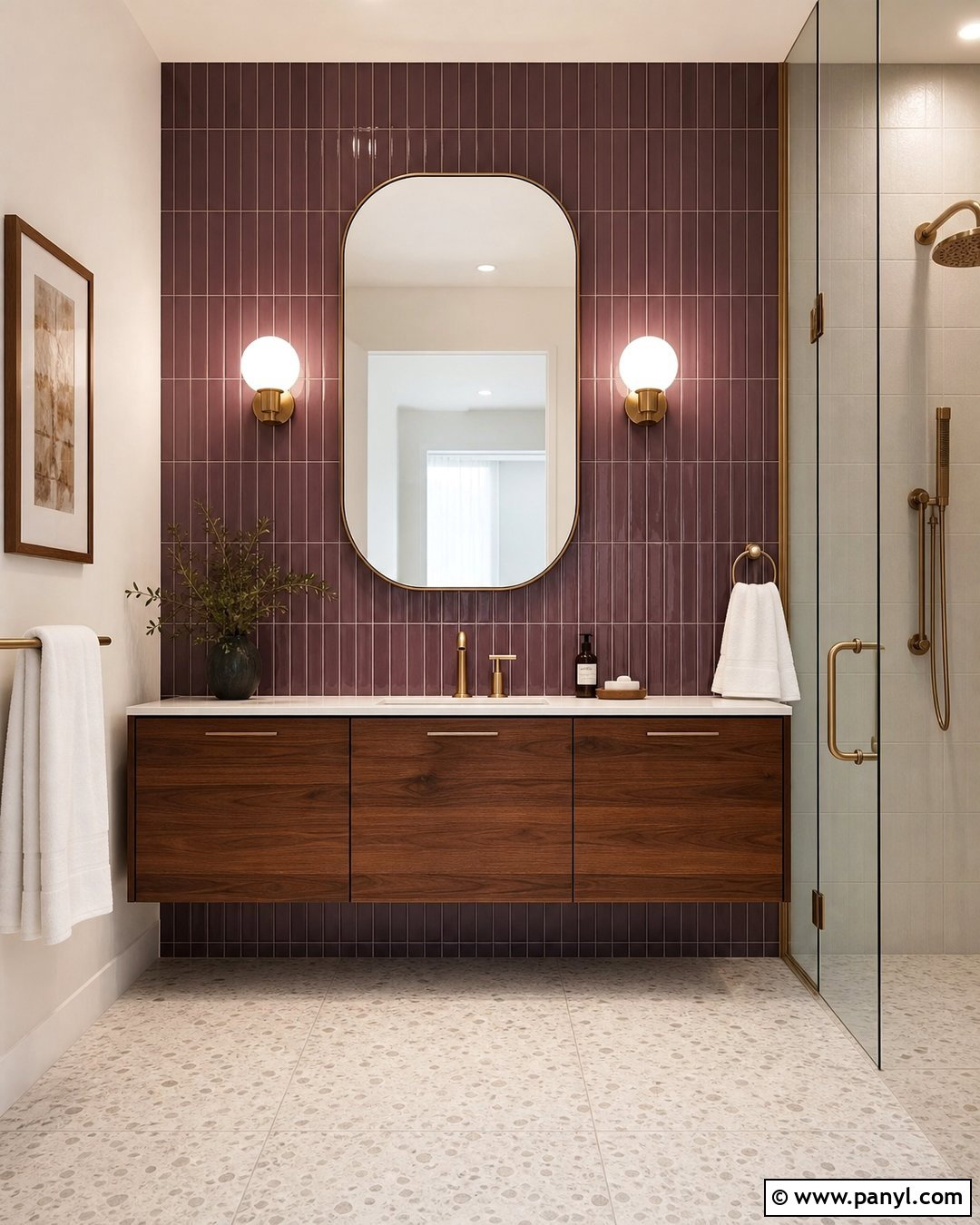 Purple Bathroom Tile Walls - 25 Purple Bathroom Walls