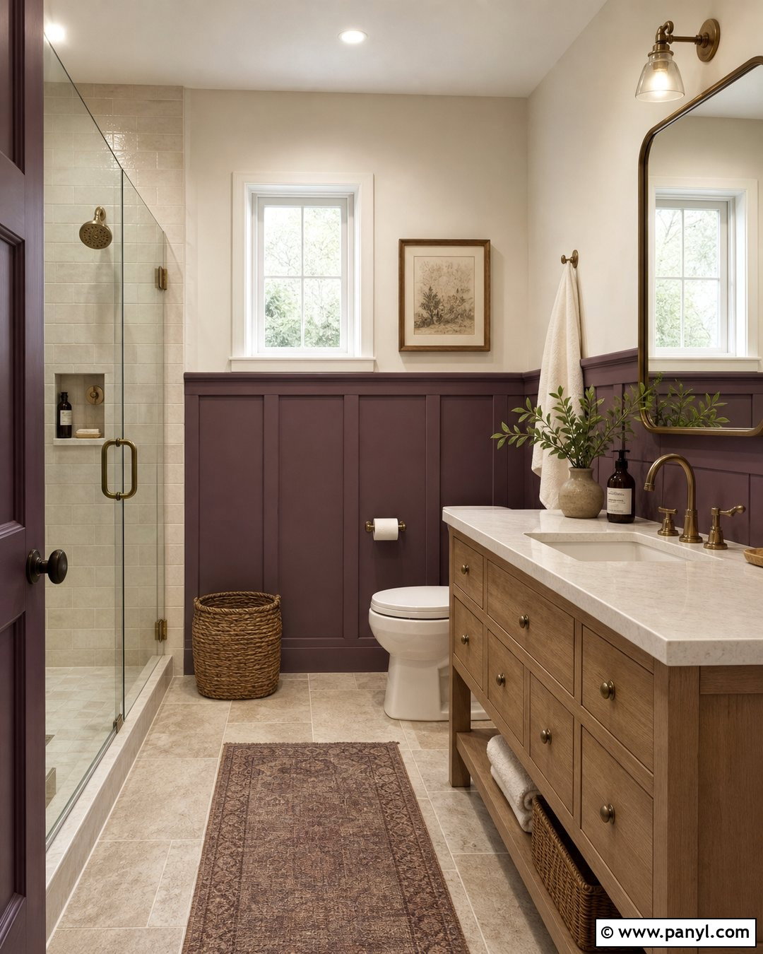 Purple Bathroom Wall Paneling - 25 Purple Bathroom Walls