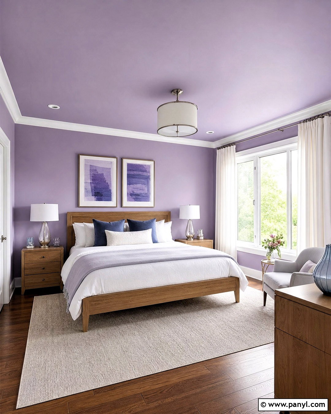 Purple Bedroom Walls With Painted Ceiling - 20 purple bedroom walls paint ideas