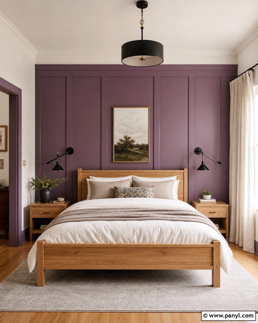 Purple Board And Batten Wall - 25 Purple Room Wall Ideas