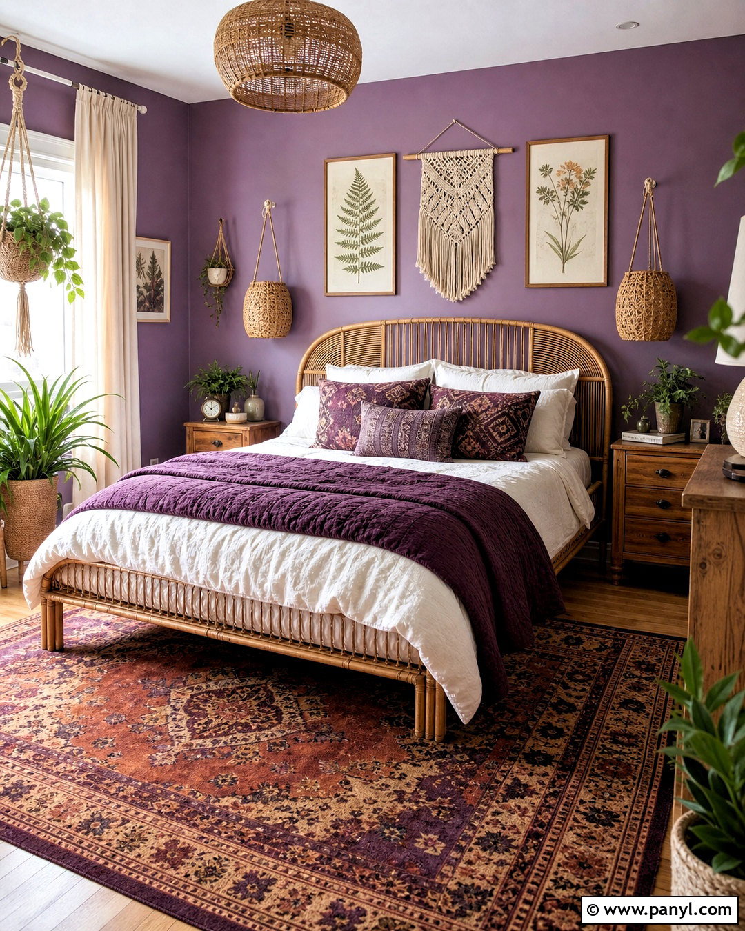 Purple Boho Bedroom - 20 purple room inspo ideas