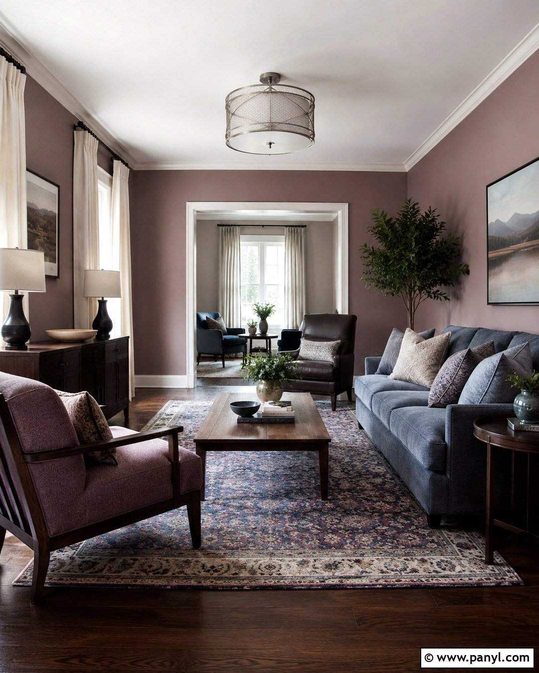 Purple Brown And Dusty Blue Room - 20 Purple Brown Wall Color Ideas