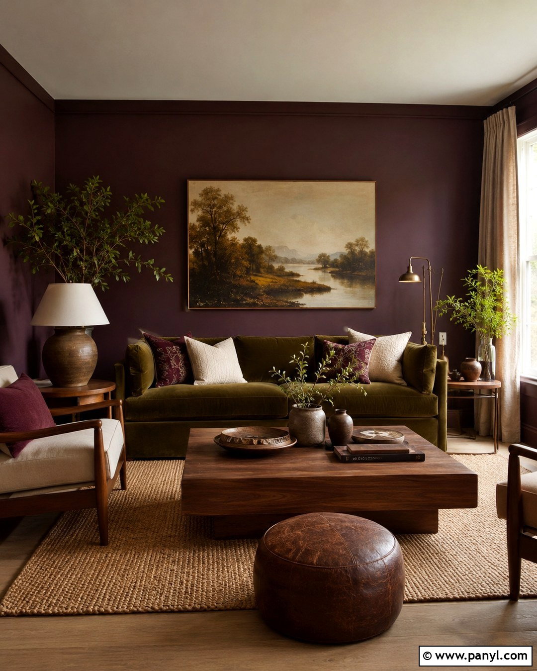 Purple Brown And Olive Green Room - 20 Purple Brown Wall Color Ideas