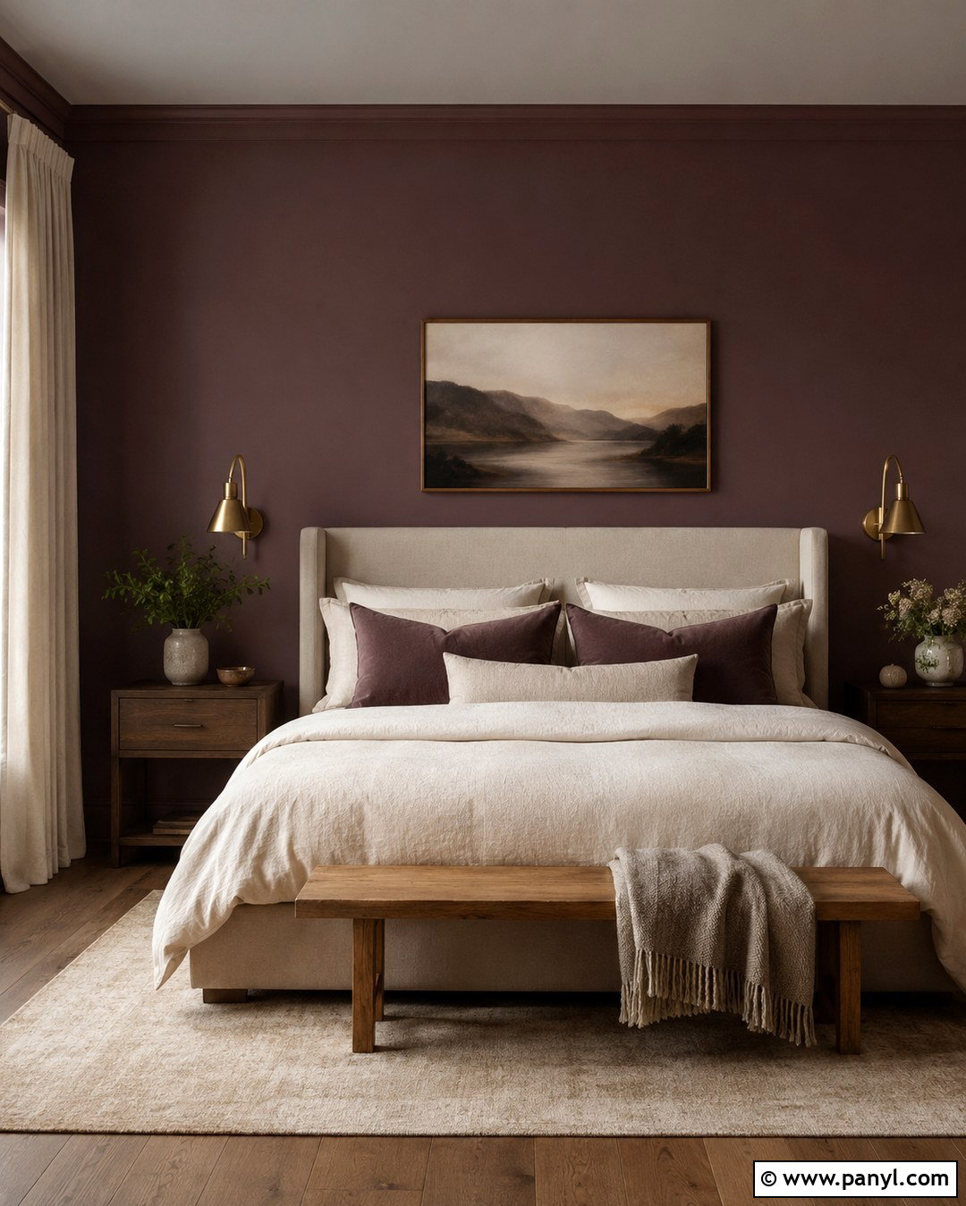 Purple Brown Bedroom - 20 Purple Brown Wall Color Ideas