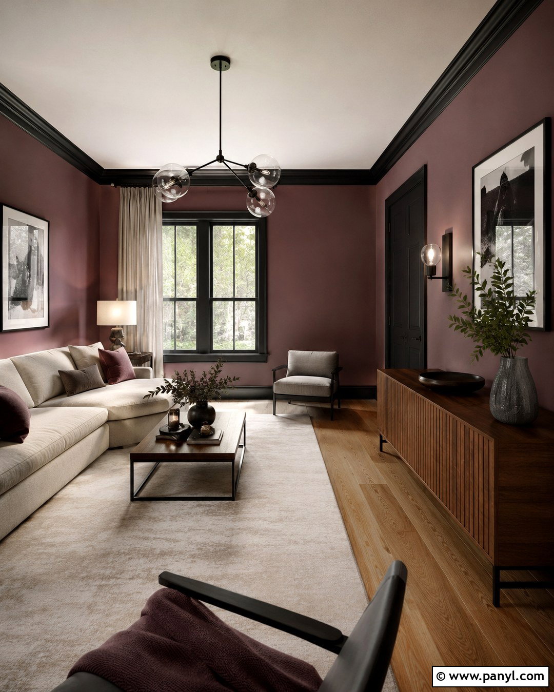 Purple Brown With Black Trim - 20 Purple Brown Wall Color Ideas