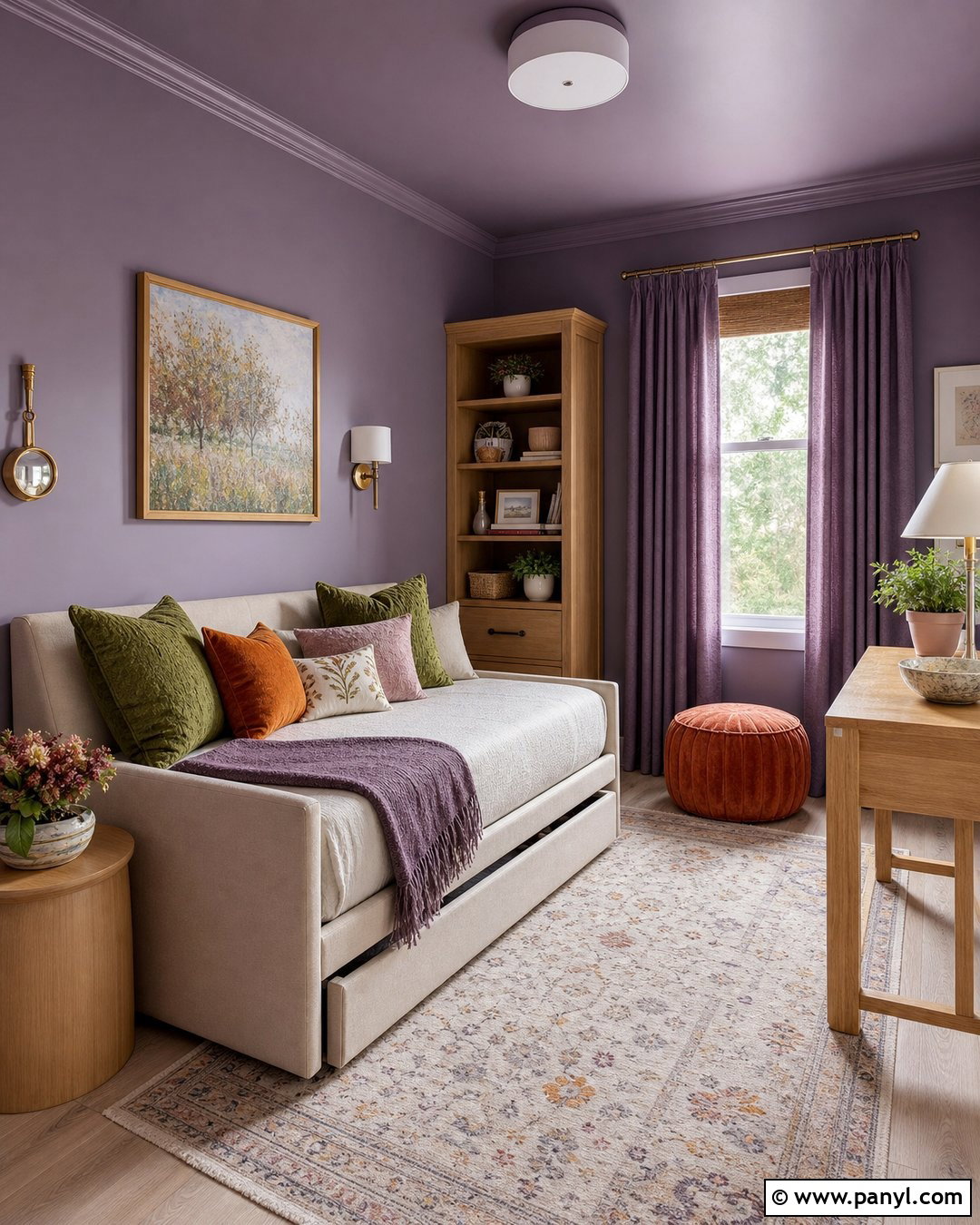 Purple Ceiling And Walls - 25 Purple Room Wall Ideas