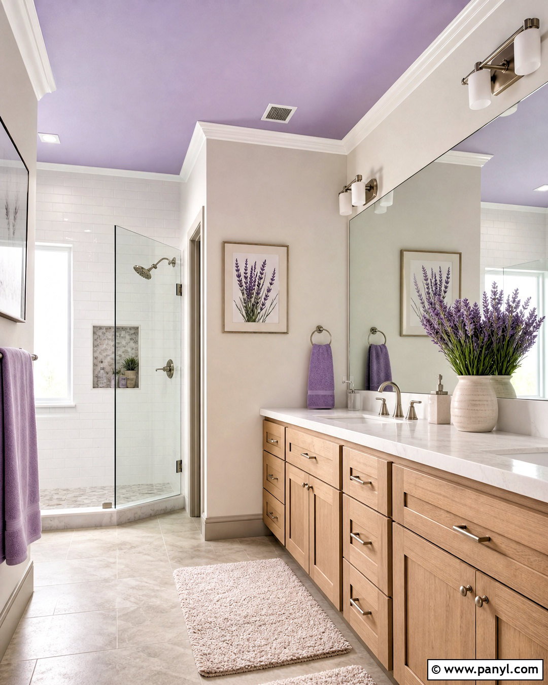 Purple Ceiling Bathroom - 20 purple bathroom aesthetic ideas