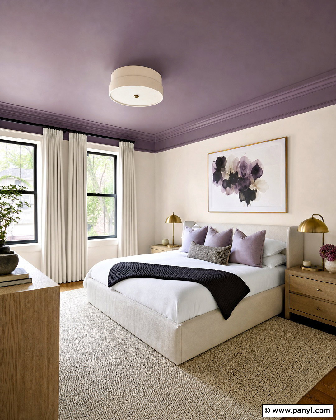 Purple Ceiling Bedroom - 20 purple paint colors bedroom ideas