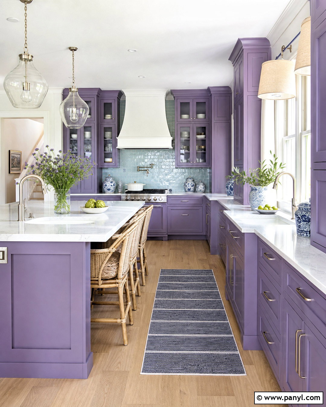 Purple Coastal Kitchen - 20 purple kitchen ideas