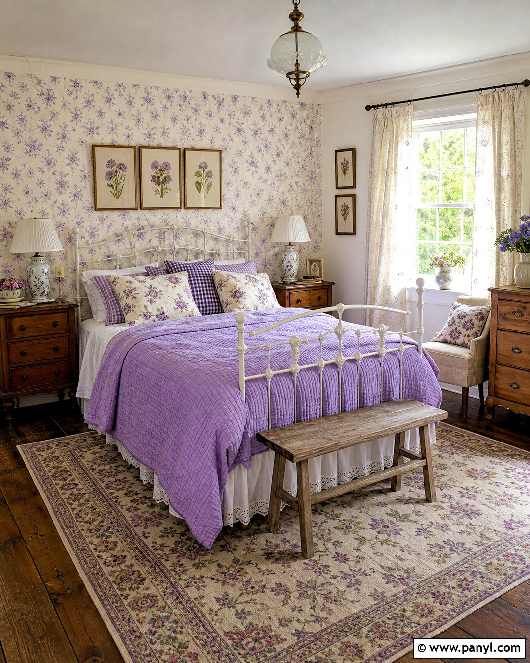 Purple Cottage Bedroom - 20 purple bedroom aesthetic ideas