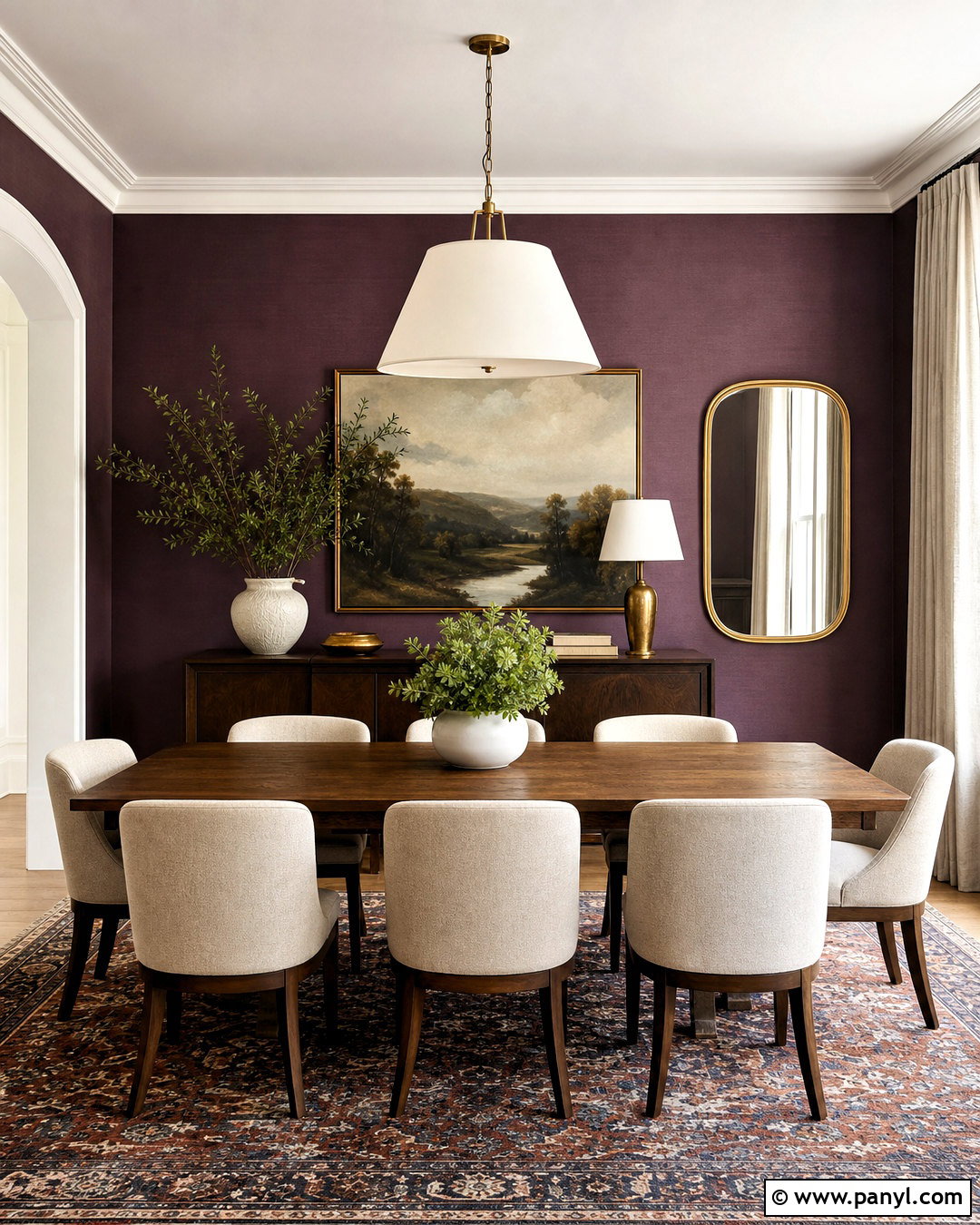 Purple Dining Room Wall - 20 purple wall decor ideas