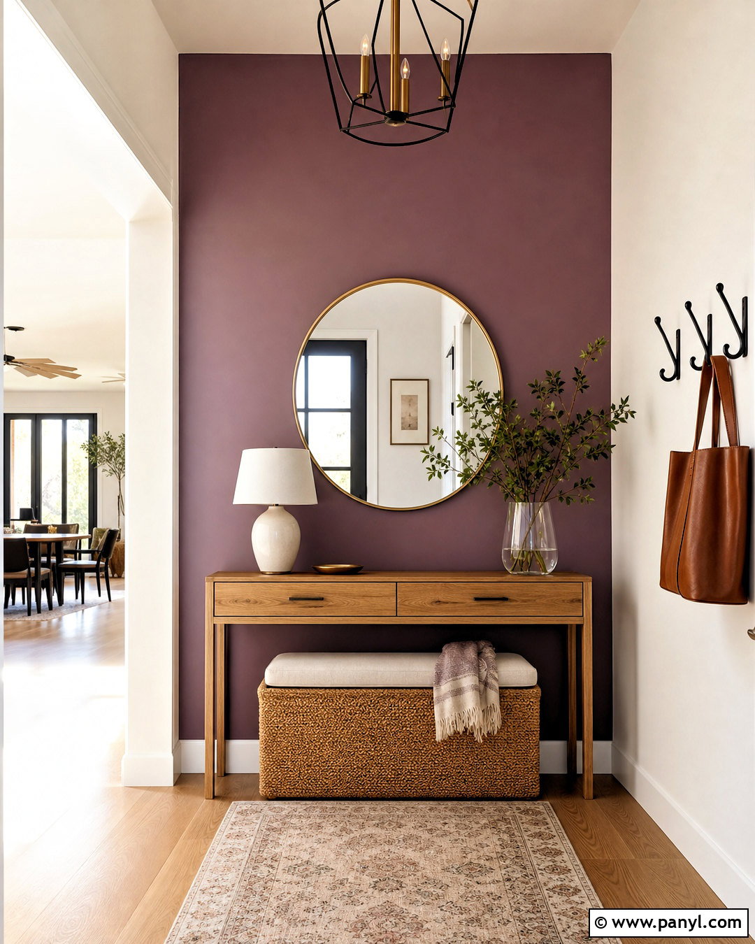 Purple Entryway Feature Wall - 20 purple feature wall ideas