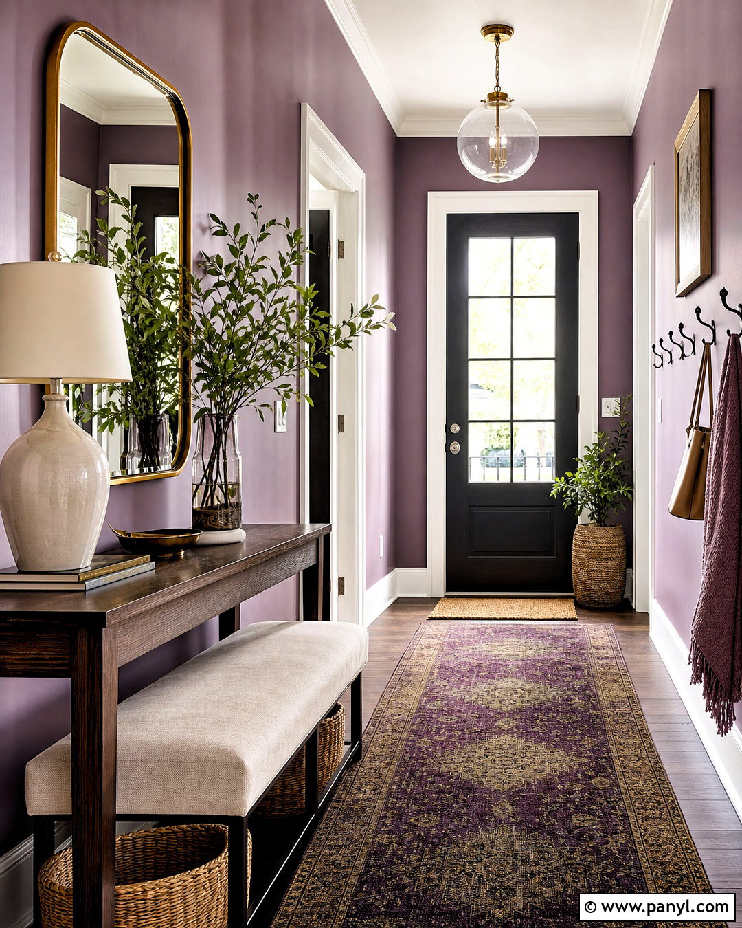 Purple Entryway - 20 purple room design ideas