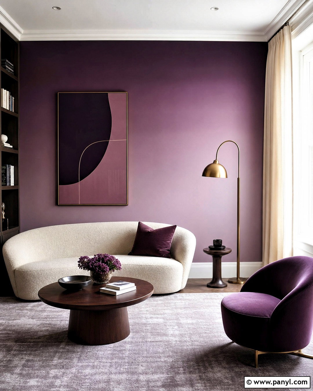 Purple Gradient Wall - 20 gradient wall ideas