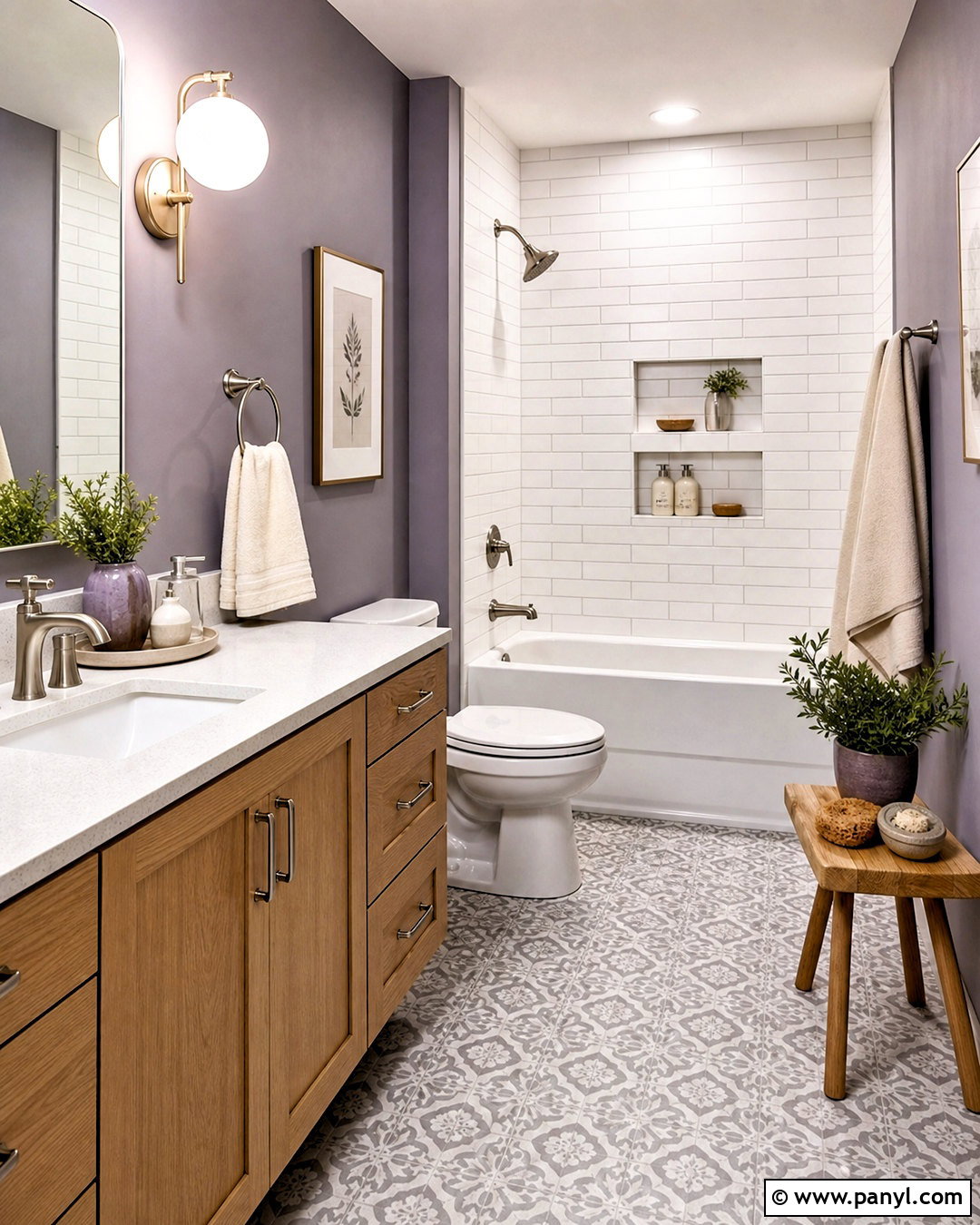 Purple Gray Bathroom - 20 purple gray wall paint ideas