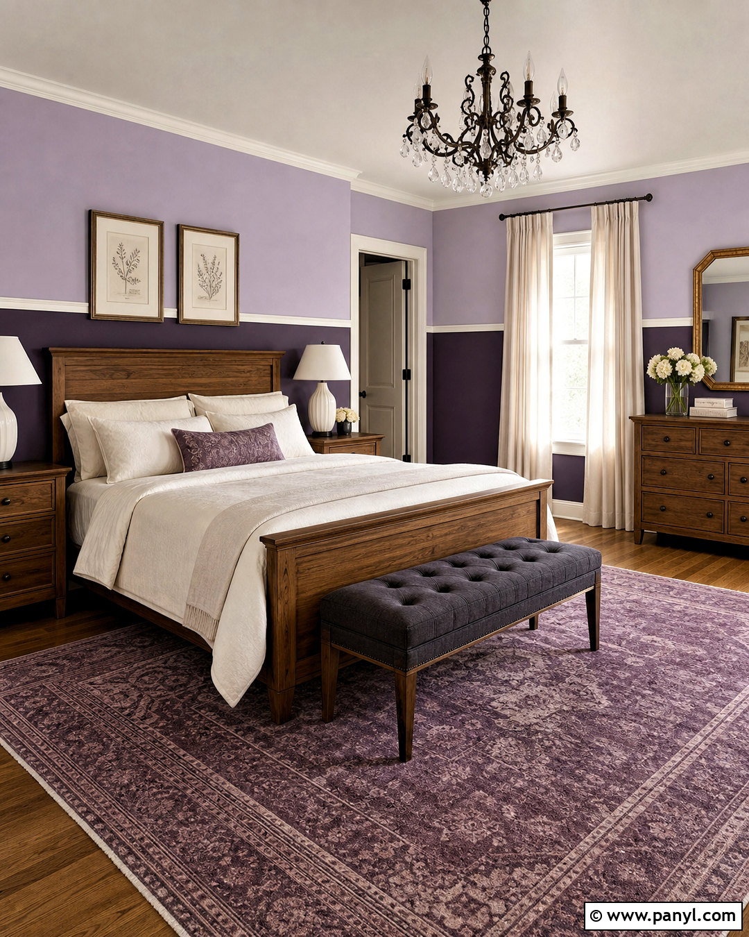 Purple Gray Two Tone Walls - 20 purple gray wall paint ideas