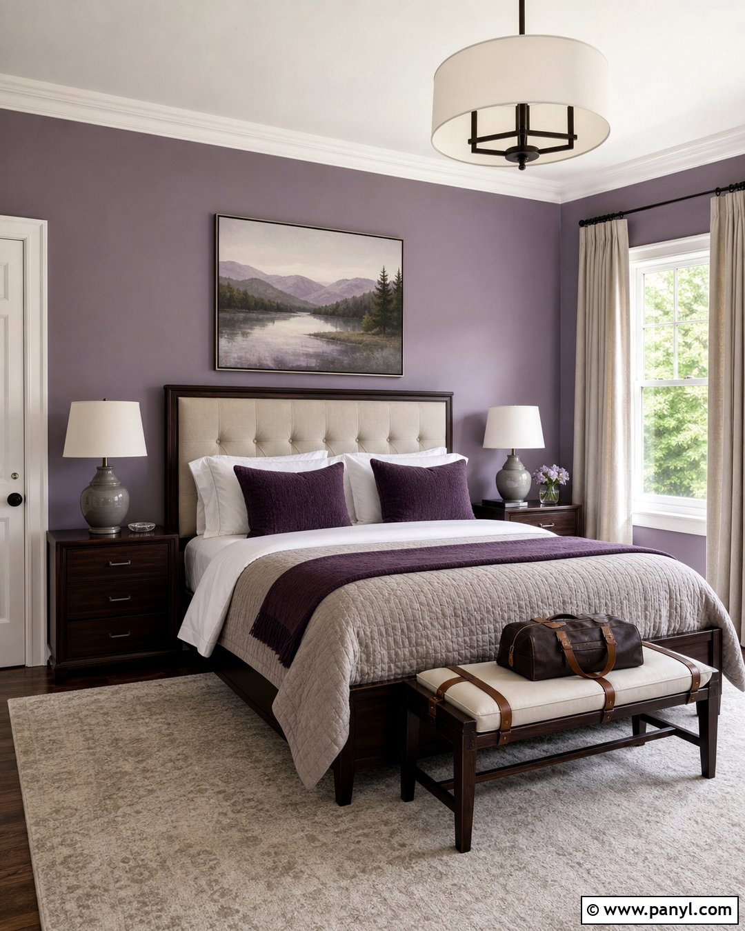 Purple Guest Bedroom Walls - 35 Purple Wall Color Ideas