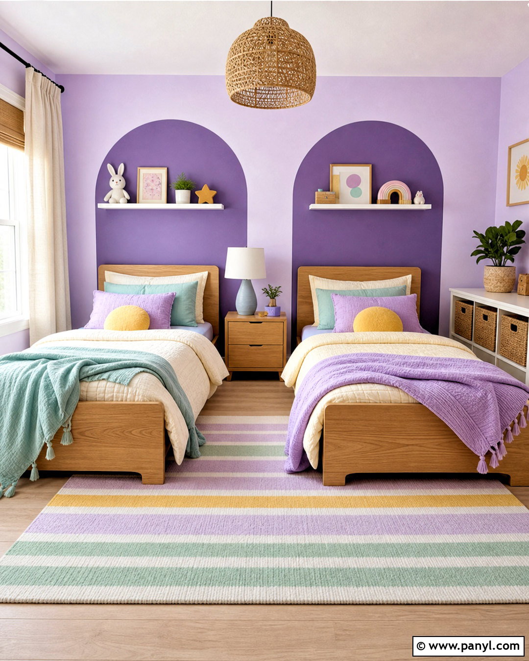 Purple Kids Room Wall - 20 purple wall decor ideas
