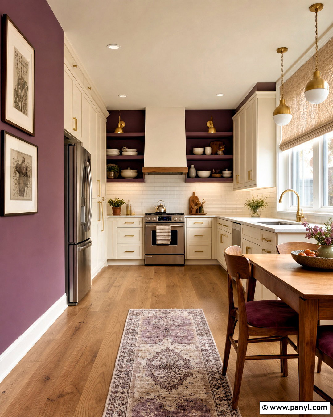 Purple Kitchen Accent Wall - 20 purple kitchen ideas