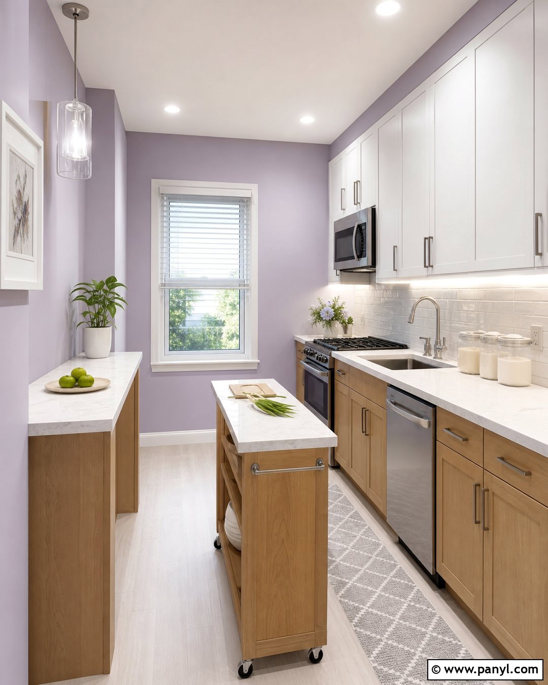 Purple Kitchen Walls In A Small Kitchen - 35 purple kitchen walls