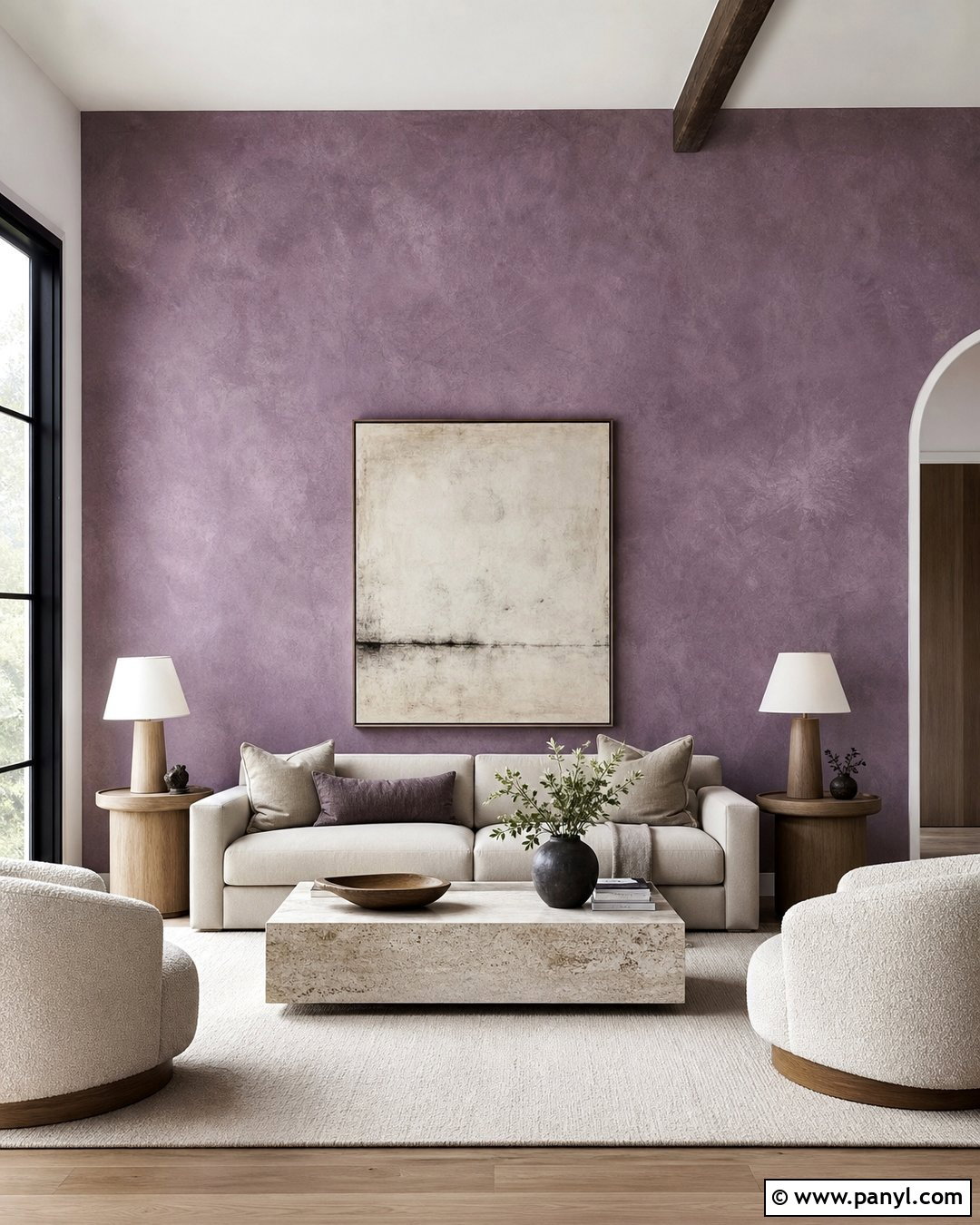 Purple Limewash Accent Wall Living Room - 30 Purple Accent Wall Living Room Ideas
