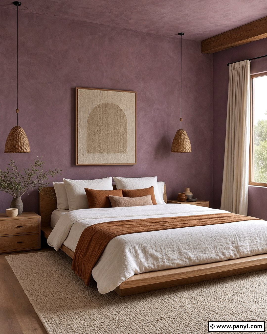 Purple Limewash Bedroom - 20 Modern Purple Wall Color Ideas
