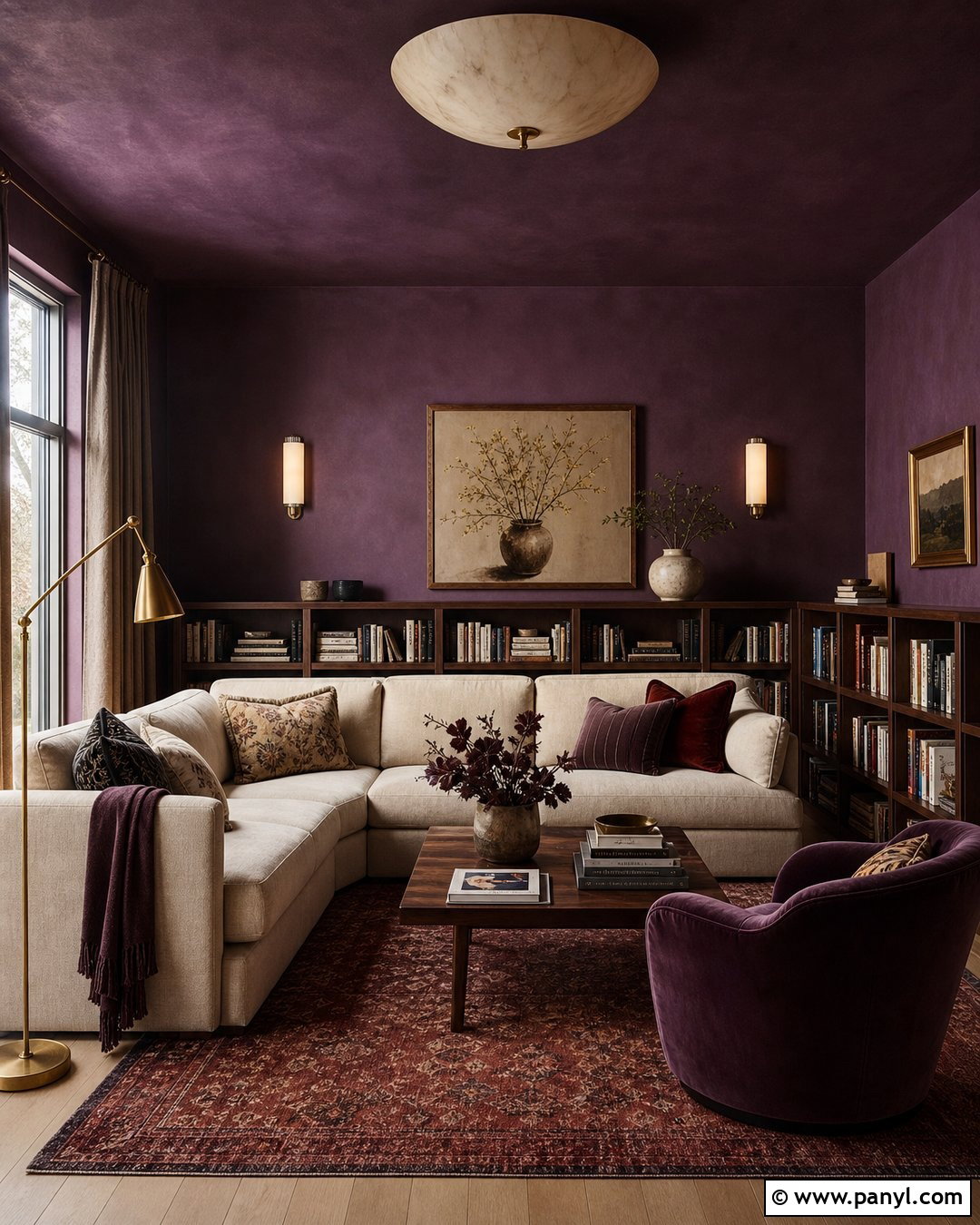 Purple Limewash Ceiling And Walls - 30 Purple Limewash Walls