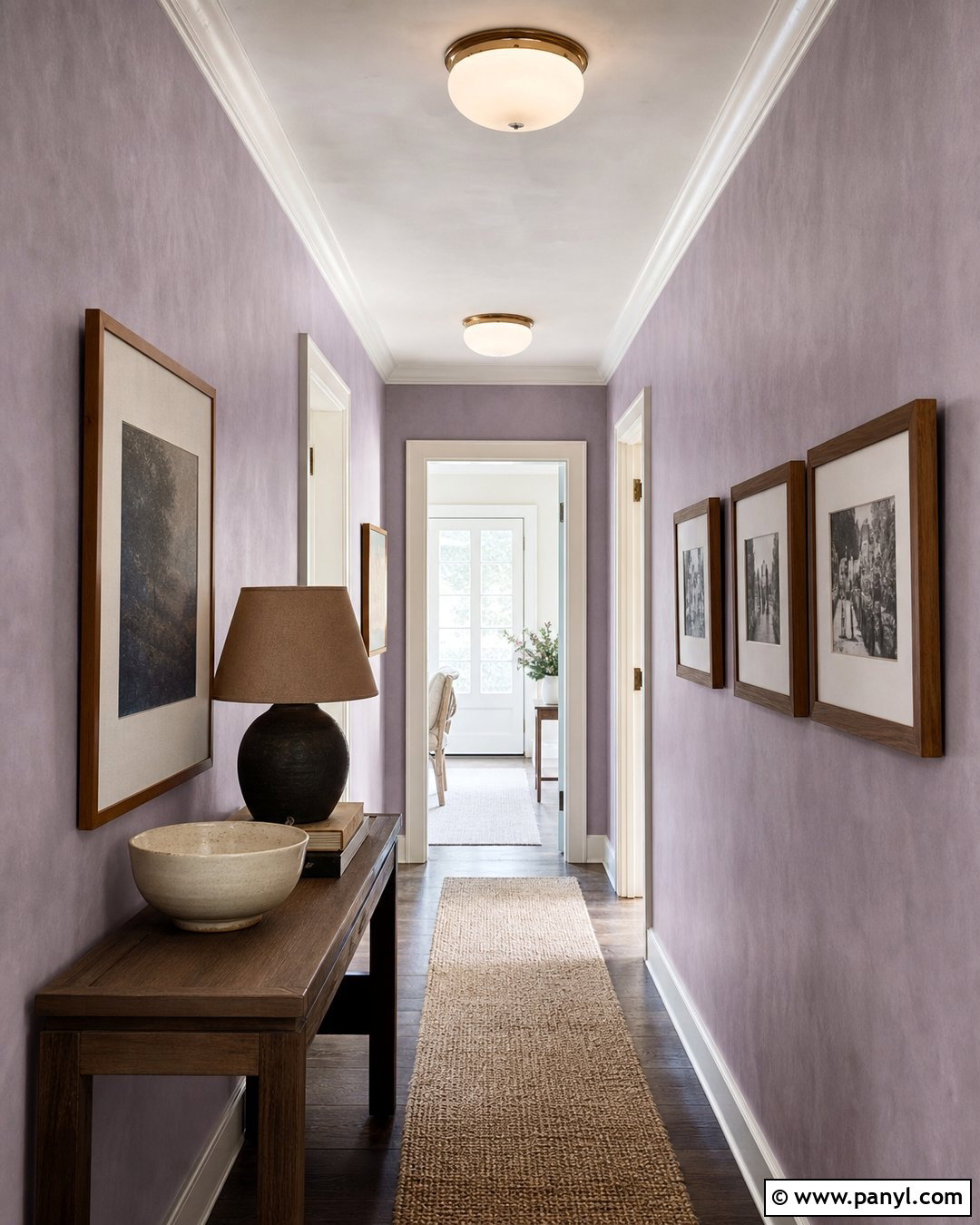 Purple Limewash Hallway Walls - 30 Purple Limewash Walls